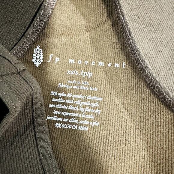 Free People Movement Ribbed Racerback Tank Vintage Brown Size XS/S - Picture 5 of 6